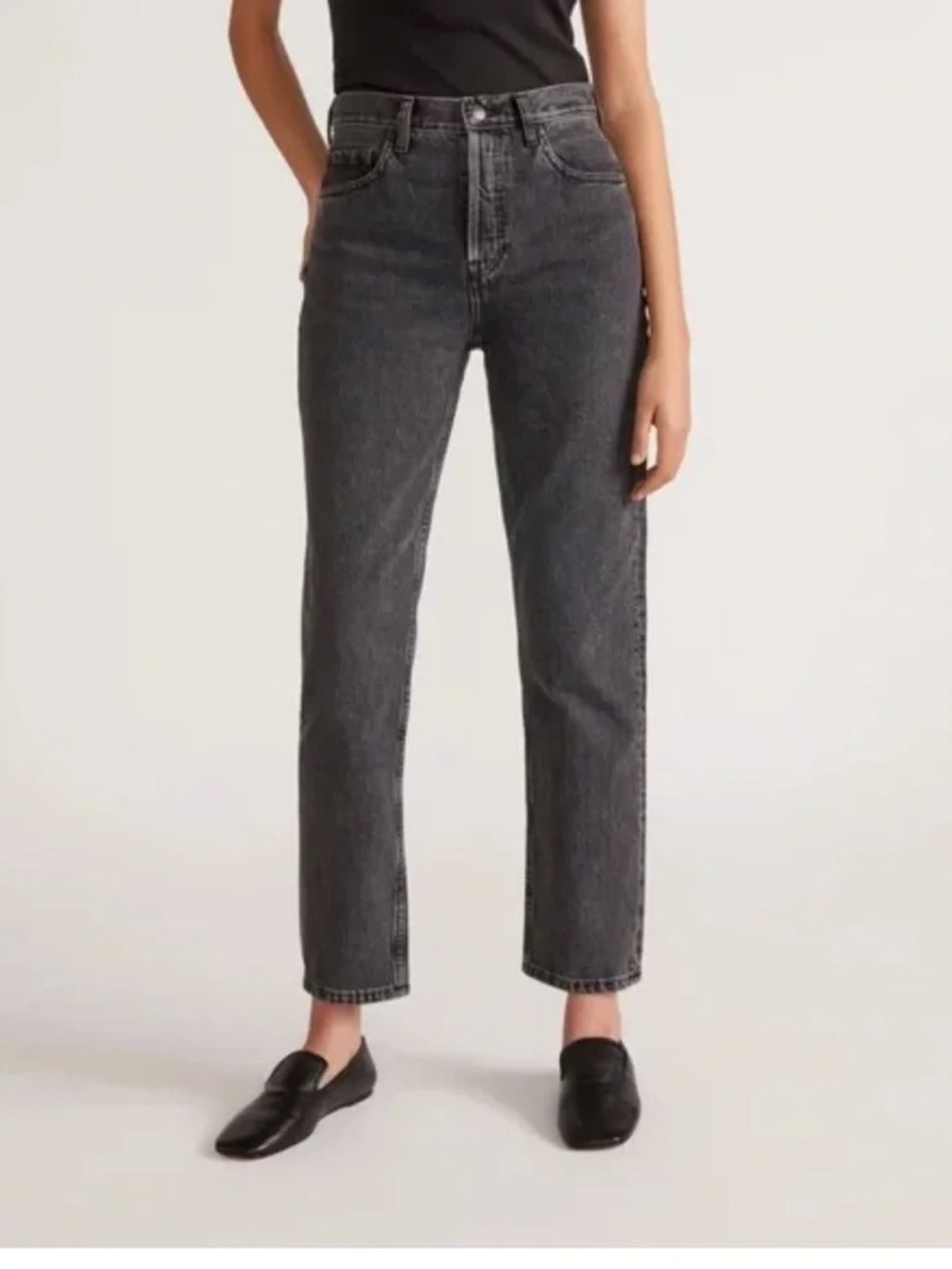 Everlane The Cheeky Bootcut Jean in Washed Black Size 30 Crop